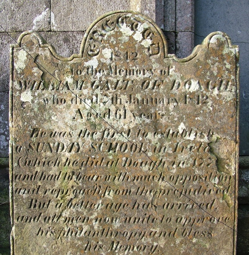 William Galt's headstone, Kilbride graveyard