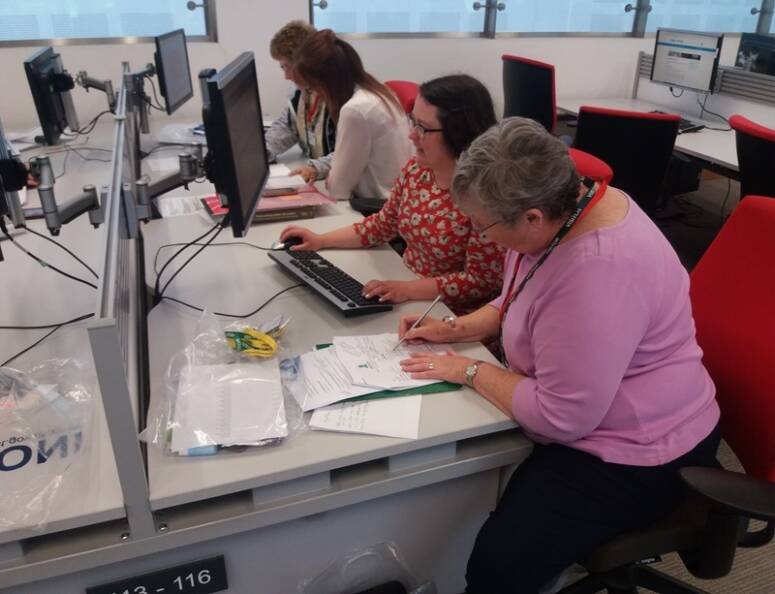 Gillian assisting research delegate at PRONI