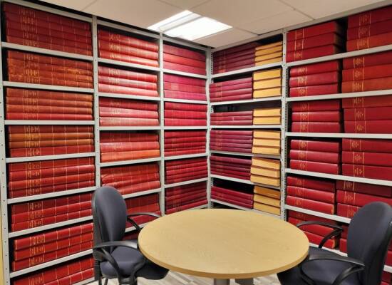 Newspaper shelving UHF